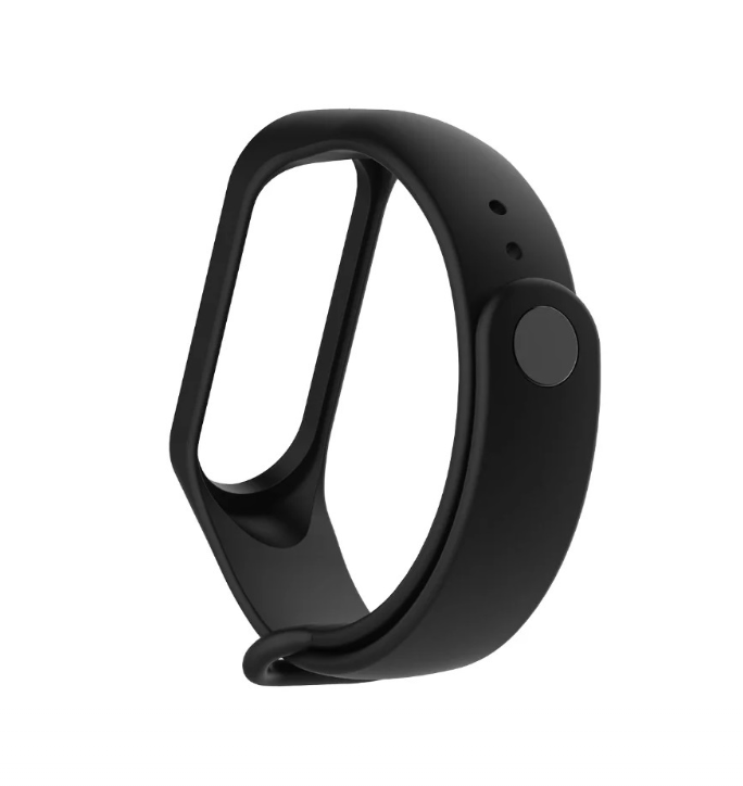 Силиконовый ремешок BoraSCO для Xiaomi Mi Band 3/4 черный