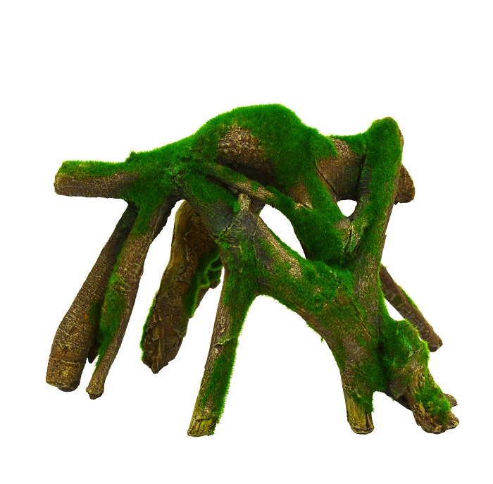 

Коряга для аквариума Prime Коряга с мхом M, пластик, 18х17.5х26 см,