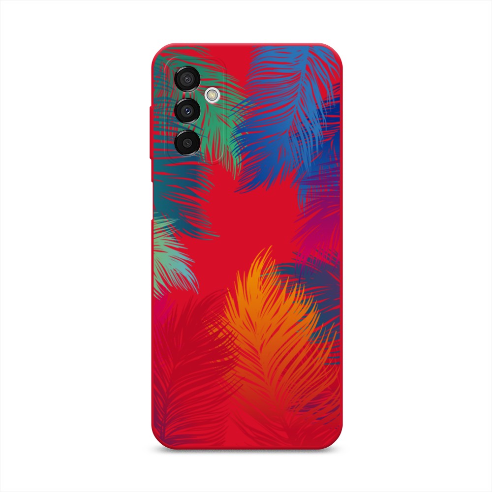 

Чехол Awog на Samsung Galaxy M23 5G "Рамка из перьев", Красный, 2105553-1