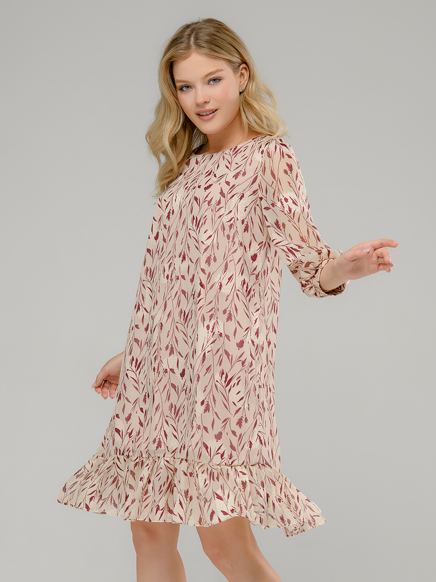 

Платье женское 1001dress 102819 бежевое 44 RU, Бежевый, 102819