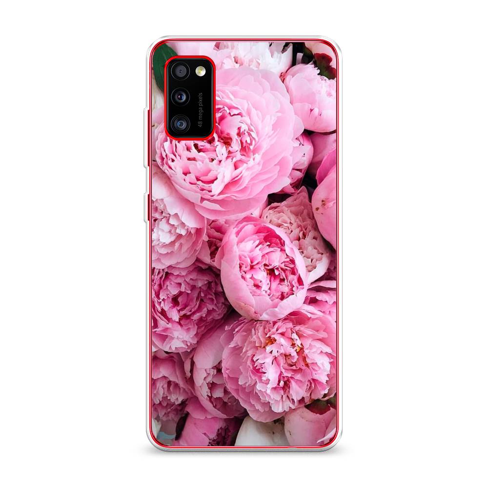 

Чехол на Samsung Galaxy A41 "Розовые пионы", Бежевый;розовый, 2100450-2