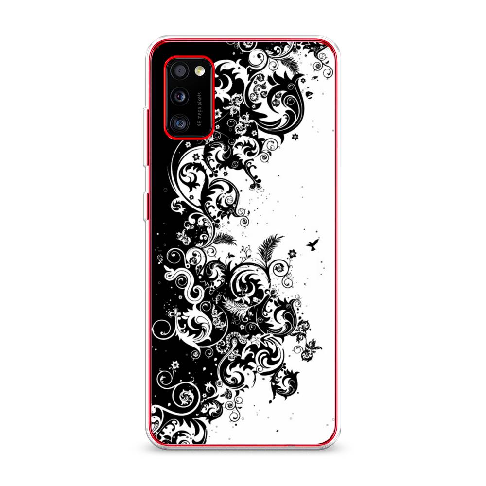 

Чехол на Samsung Galaxy A41 "Черно белый узор", Белый;черный;серый, 2100450-3