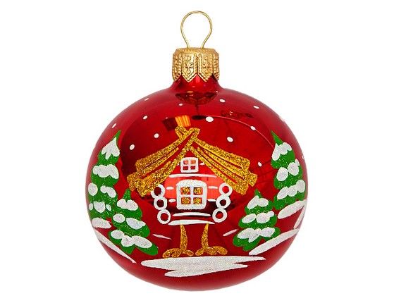 

Шар на ель Елочка хатка С 1930 6 см 1 шт. красный, хатка