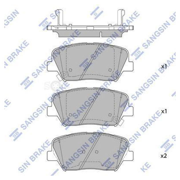 

Колодки передние HYUNDAI GENESIS G80 (2WD) 2016- SP4227 1шт SANGSIN BRAKE, SP4227