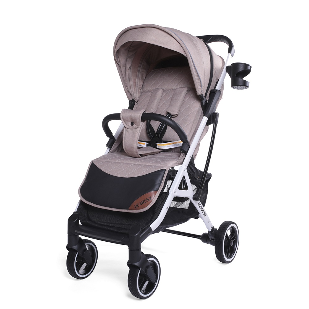 Коляска Dearest 819 PLUS Шампанское/белая рама