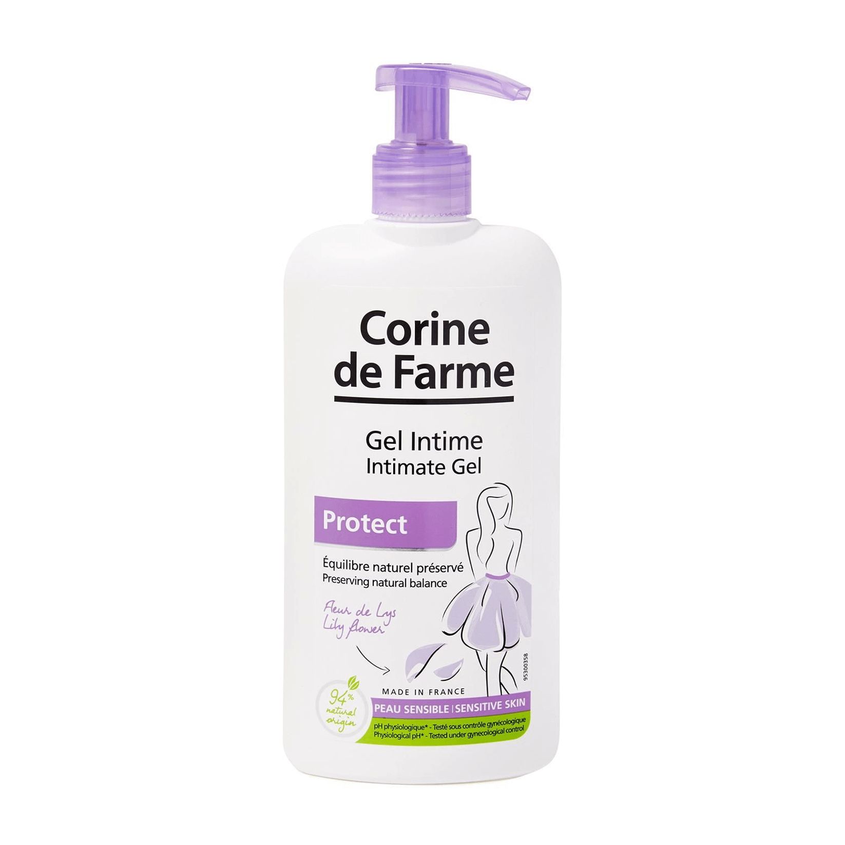 Гель для душа Corine de Farme Intimate Gel Protect, 250мл успокаивающий гель после загара sun protect multi level performance