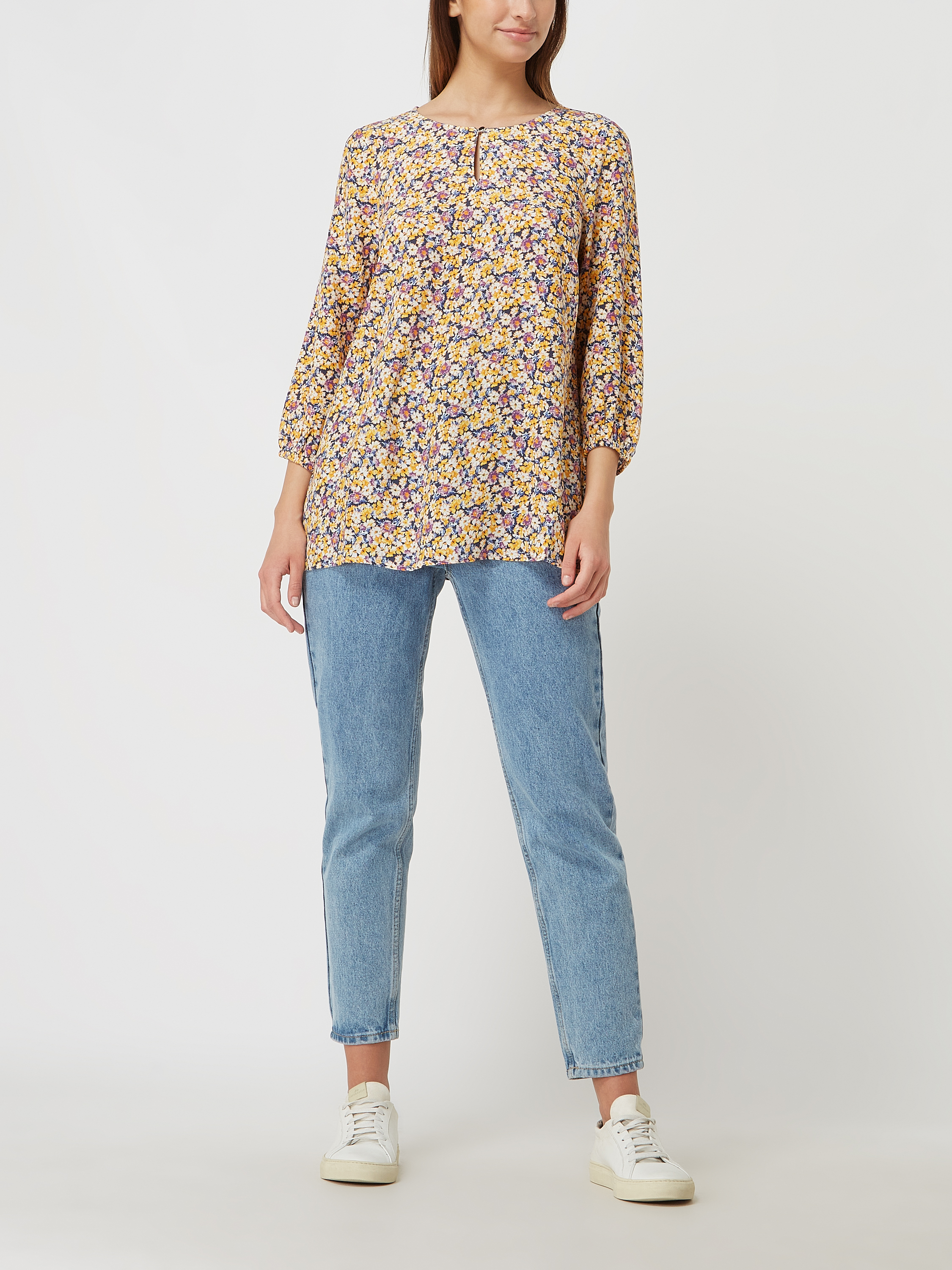 

Блуза женская MORE & MORE 1561857 желтая 36 EU доставка из-за рубежа, Разноцветный, 1561857