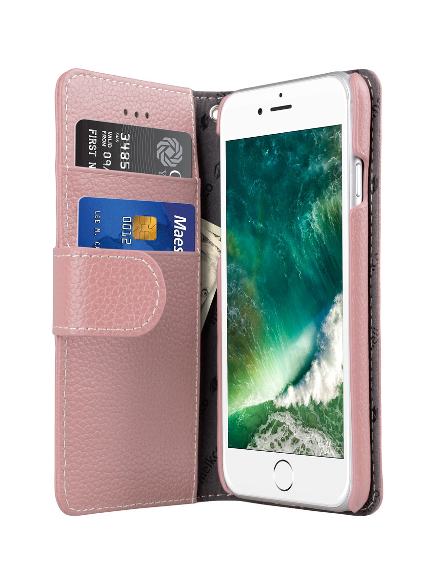 фото Чехол melkco wallet book type для apple iphone 7/8 pink