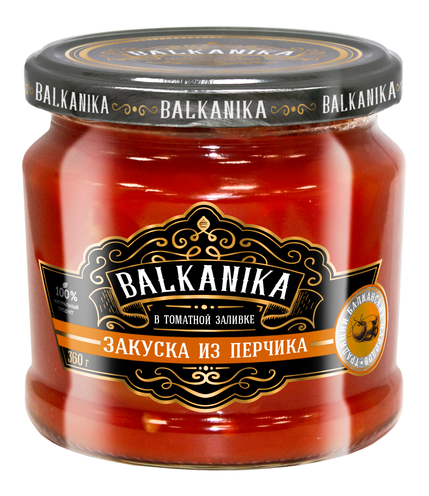 

Закуска Balkanika из перчика в томатной заливке 360г