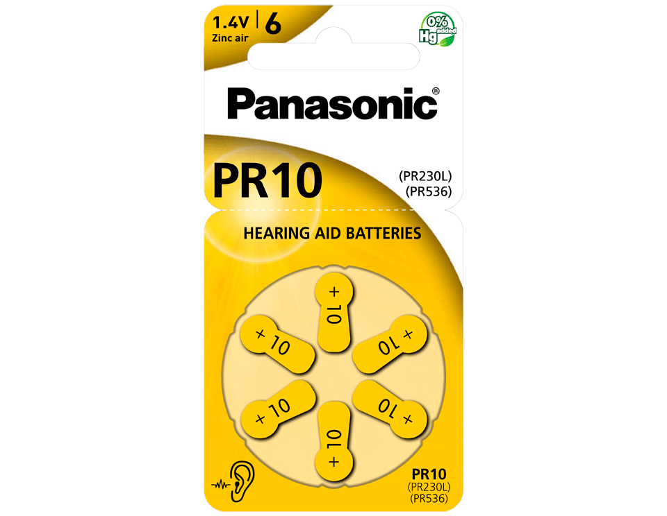 фото Батарейки для слуховых аппаратов panasonic pr-230-6lb