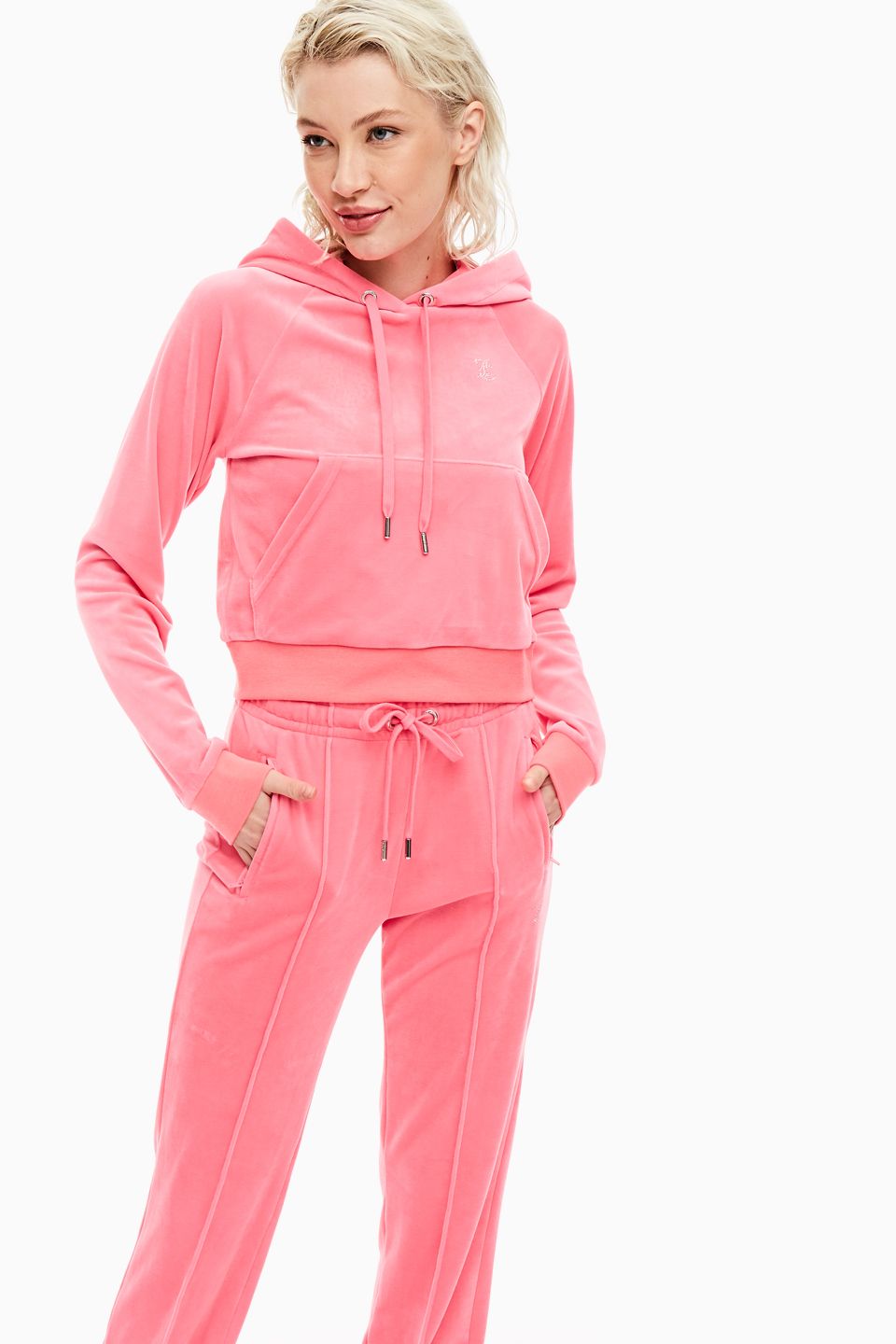 

Толстовка женская Juicy Couture JCAPB319 розовая S, Розовый, JCAPB319