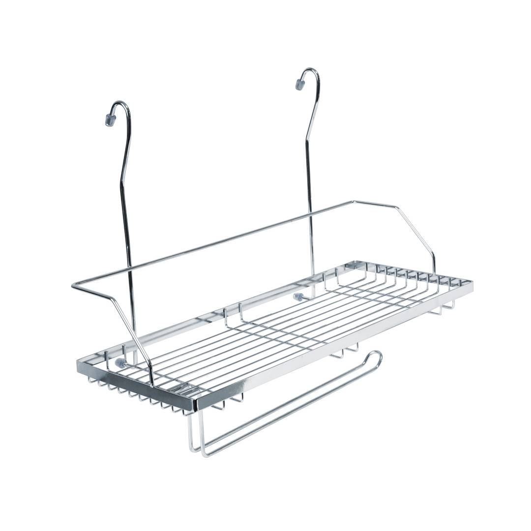 Полка на рейлинг с держателем для полотенца MX-429 хром глянец