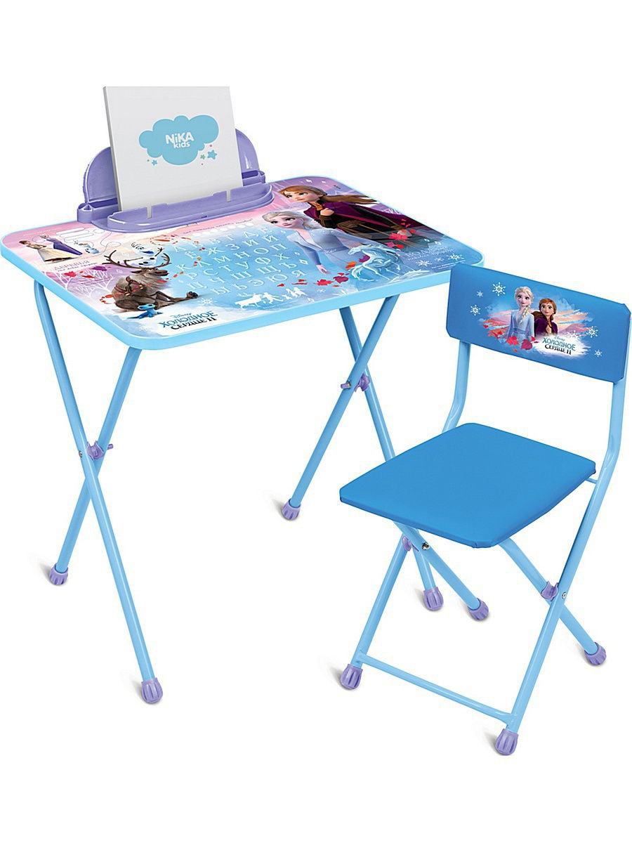 фото Комплект детской складной мебели nika холодное сердце 2 со столом и стулом, от 3 до 7 лет
