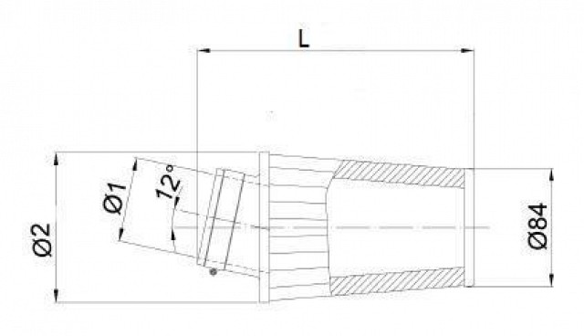 фото Bmc fbsa70-150 фильтр воздушный конус ø70mm (длина общ: 195mm), вход под углом 12°