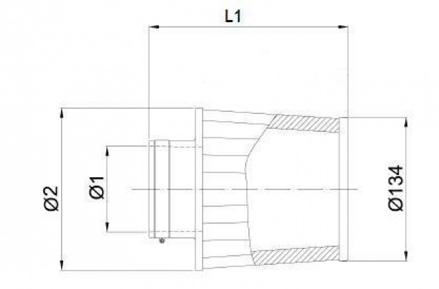 фото Bmc fbsa70-140 фильтр воздушный конус ø70mm (длина общ: 183mm)