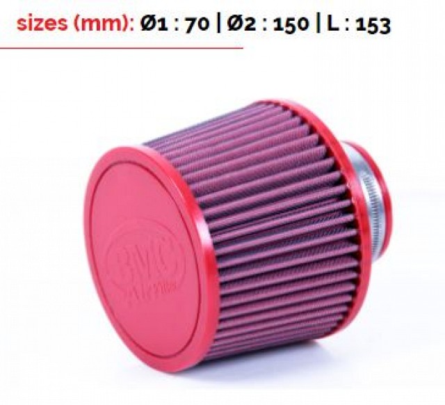 фото Bmc fbsa70-110 фильтр воздушный конус ø70mm (длина общ: 153mm)