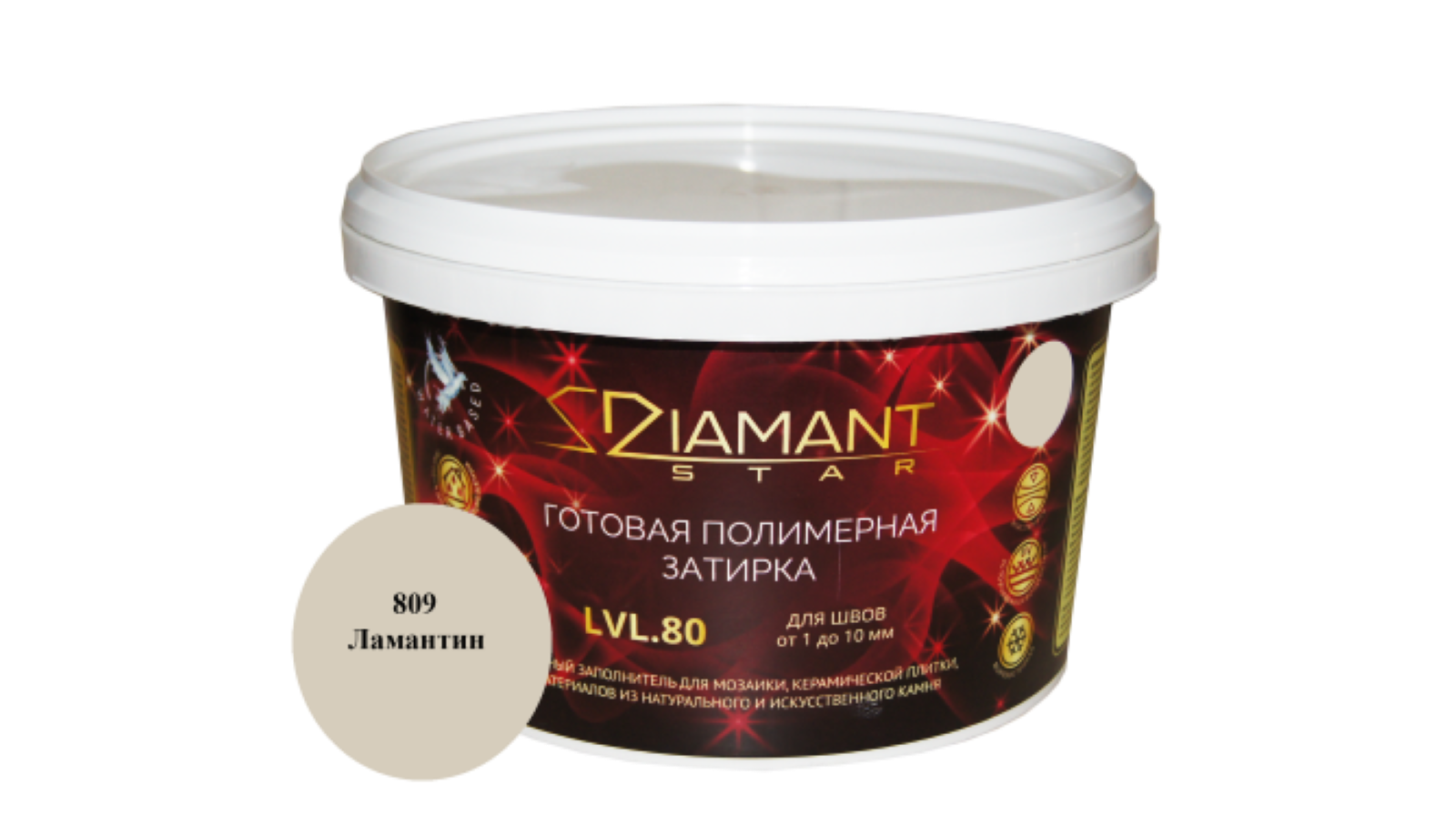 Затирка Живая Краска Diamant Star lvl.80 цвет ламантин809 зубная паста r o с s star 74 г