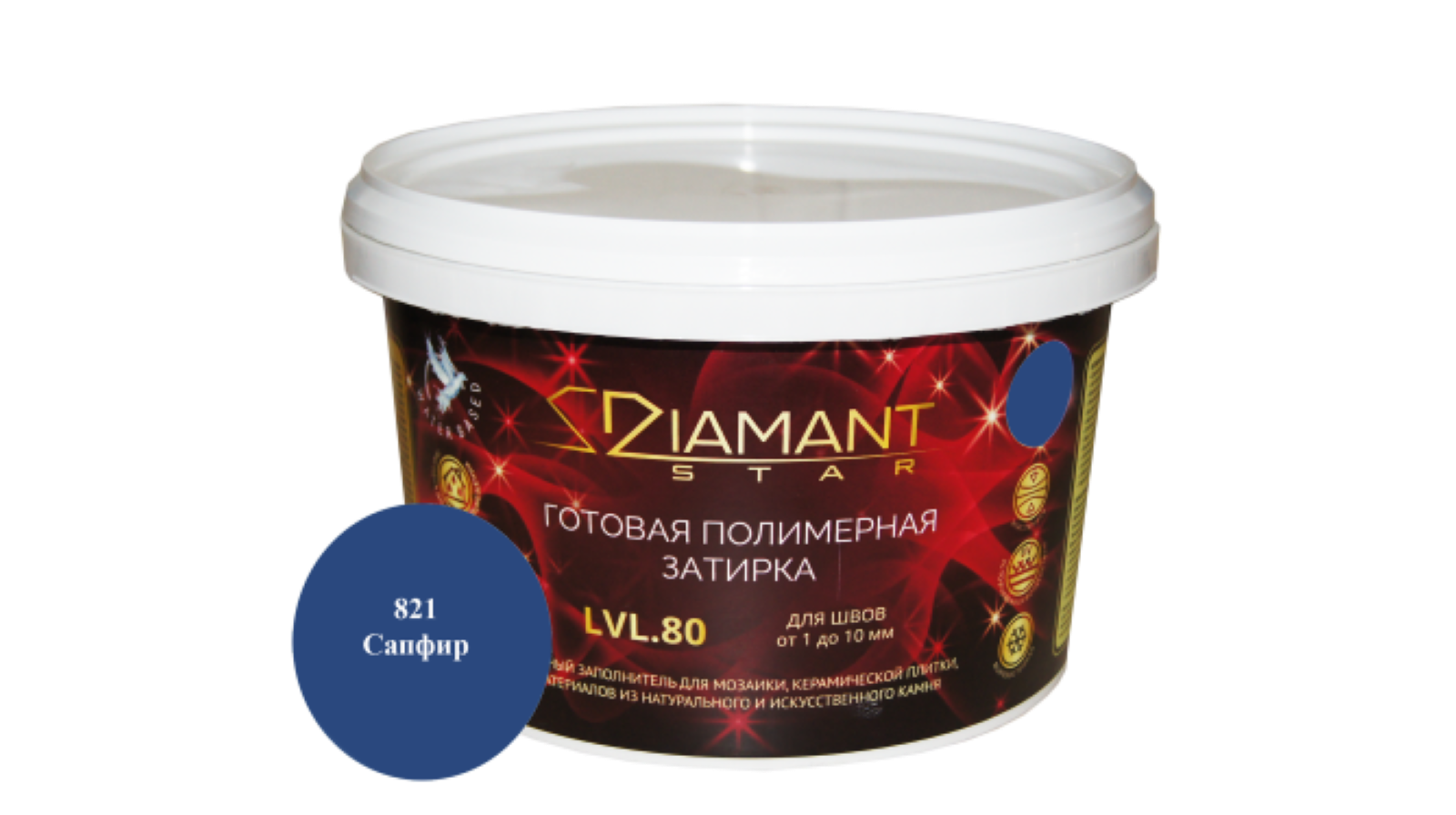 Затирка Живая Краска Diamant Star lvl.80 цвет сапфир 821 зубная паста r o с s star 74 г