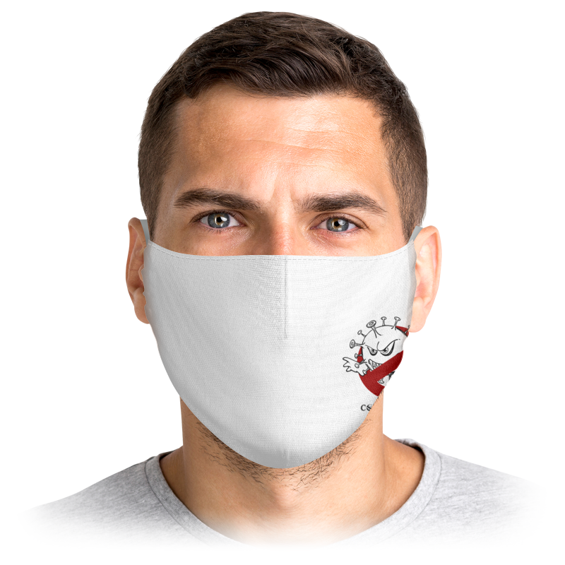 

Многоразовая маска Printio Covidbusters белая S, Covidbusters