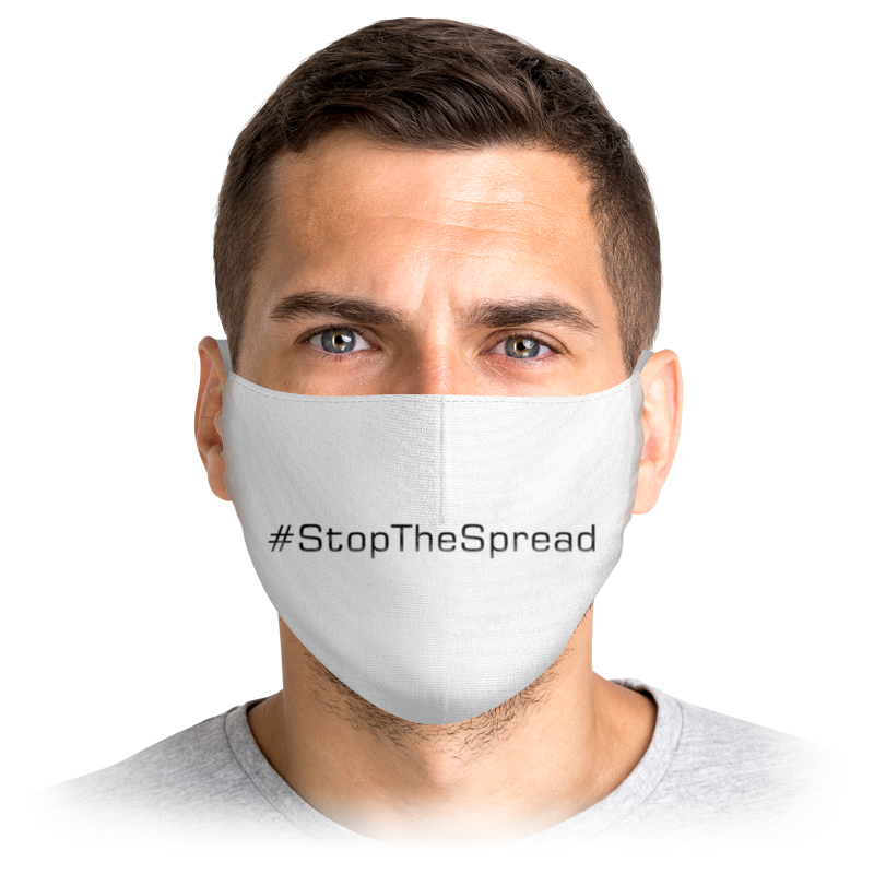 

Многоразовая маска Printio Stop the spread белая S, Stop the spread