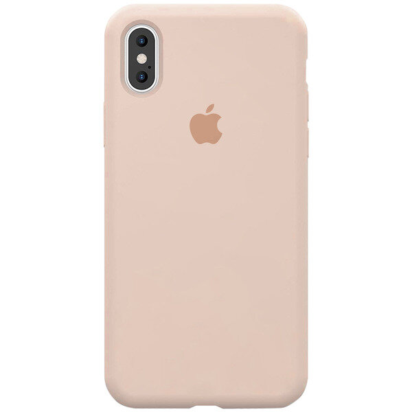 

Чехол для iPhone XS Max Silicone закрытый низ нежно-розовый