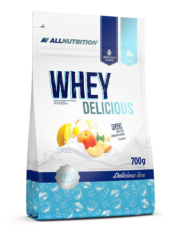 фото Протеин allnutrition whey delicious, 700 г, клубничный чизкейк