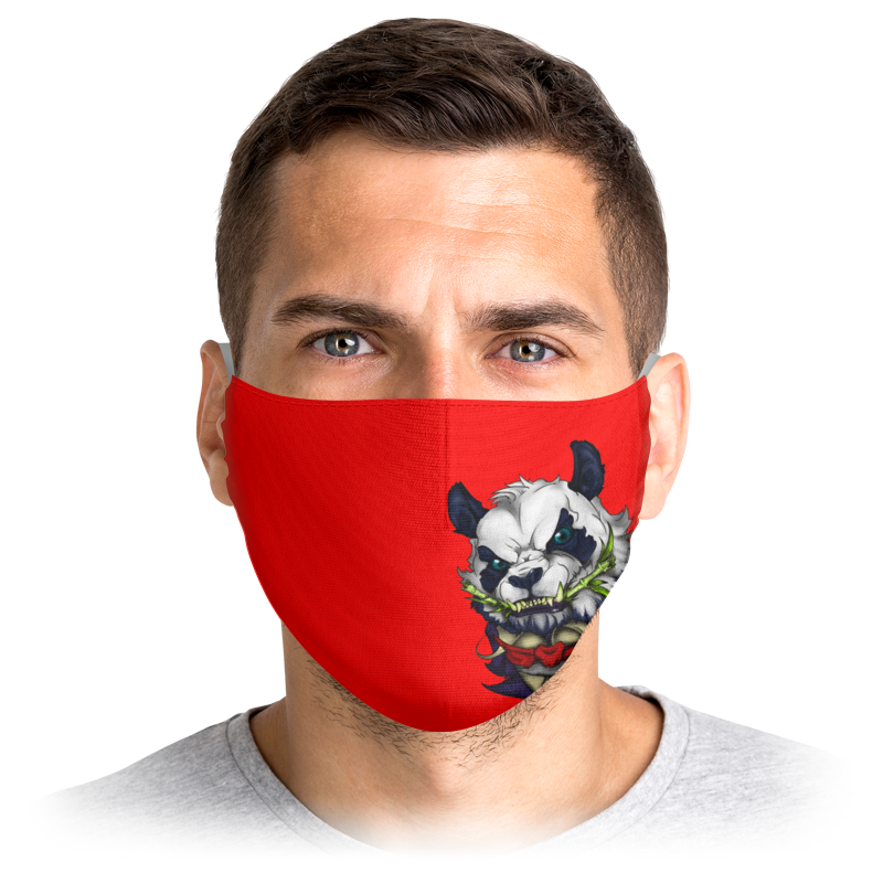 

Многоразовая маска Printio Bad panda красная S, Bad panda