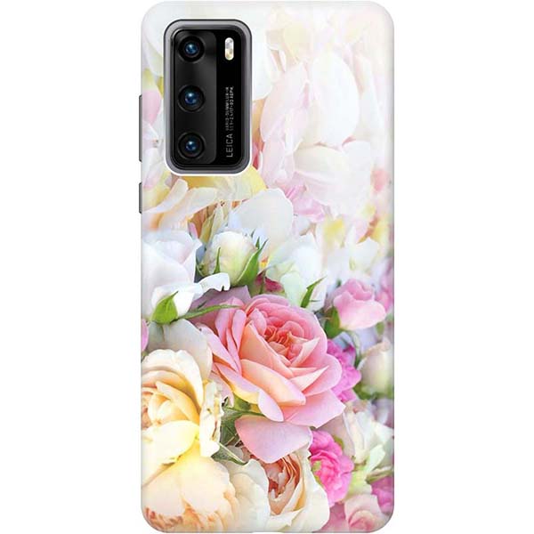 

Чехол Bestluck для Huawei P40 с принтом "Нежные розы", Белый
