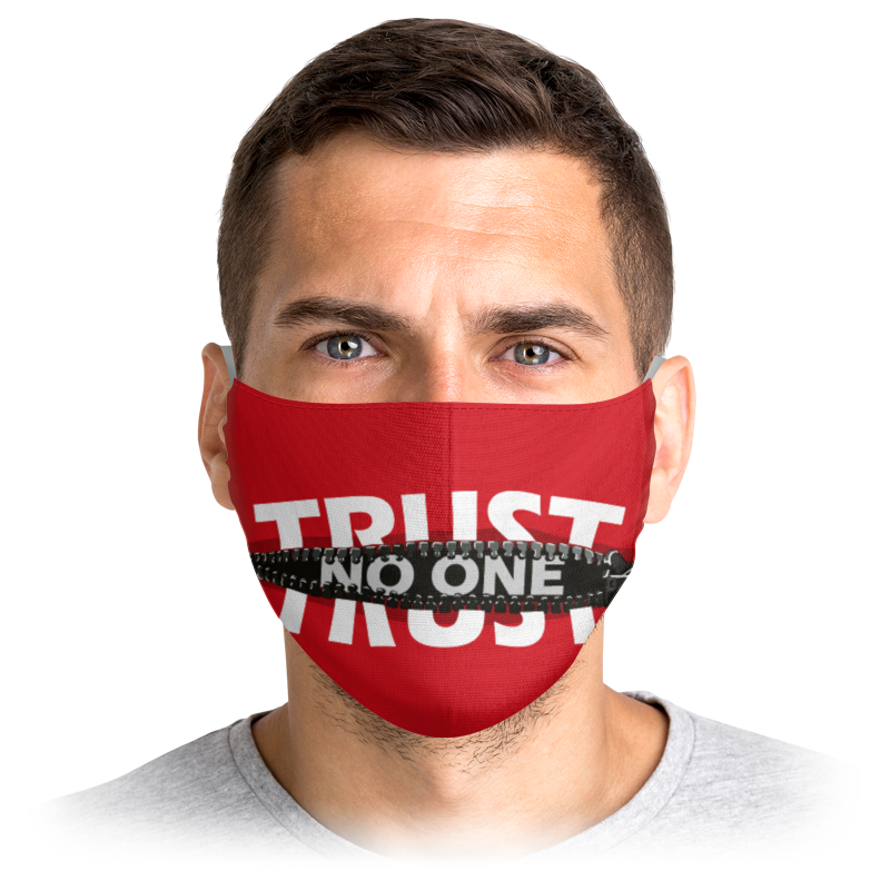 

Многоразовая маска Printio Trust me красная S, Trust me