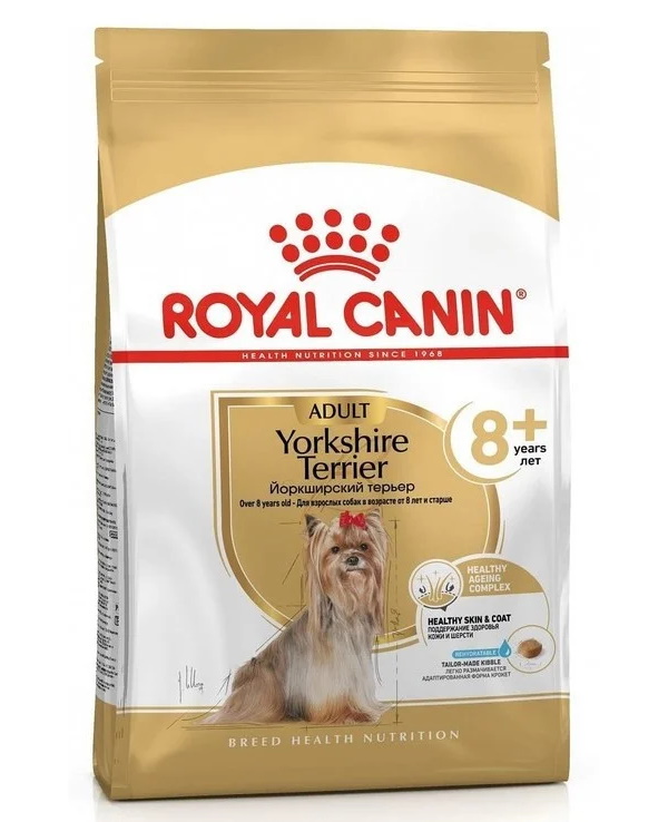 фото Сухой корм для собак royal canin yorkshire terrier 8+, мясо, 500 гр