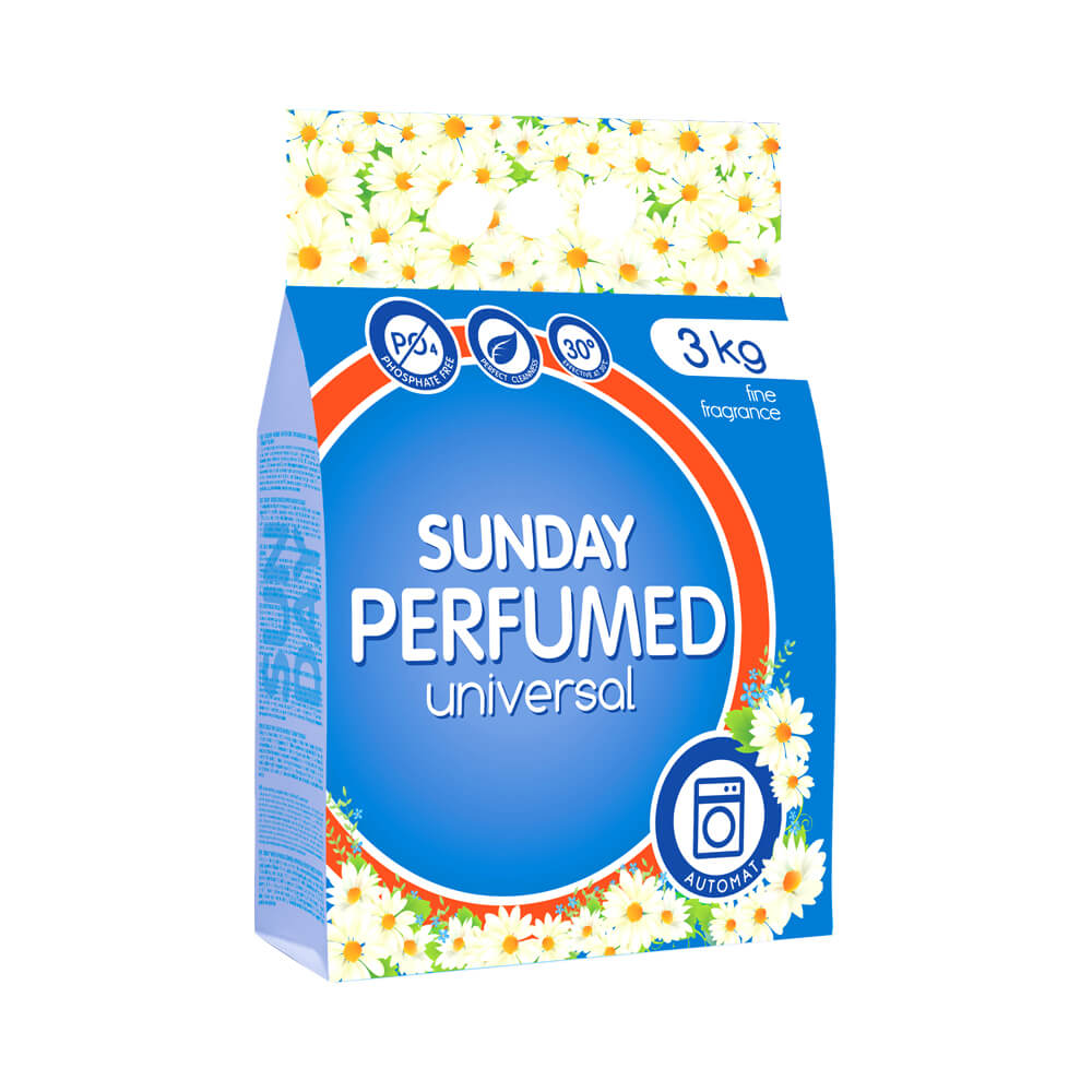 фото Sunday стиральный порошок perfumed universal, автомат, 3 кг