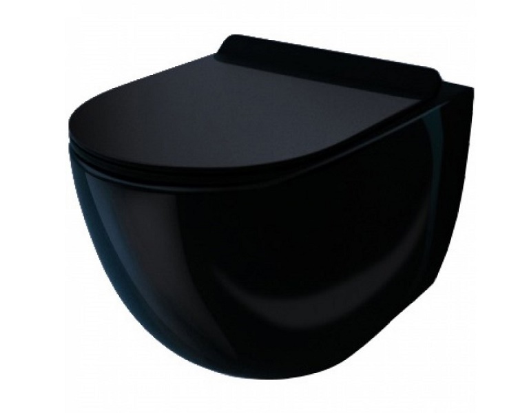 фото Унитаз подвесной esbano garcia (black) безободковый черный