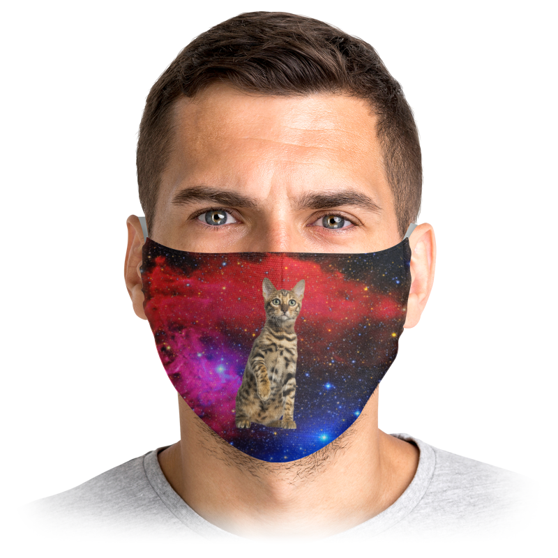

Многоразовая маска Printio кот в космосе разноцветная S, кот в космосе
