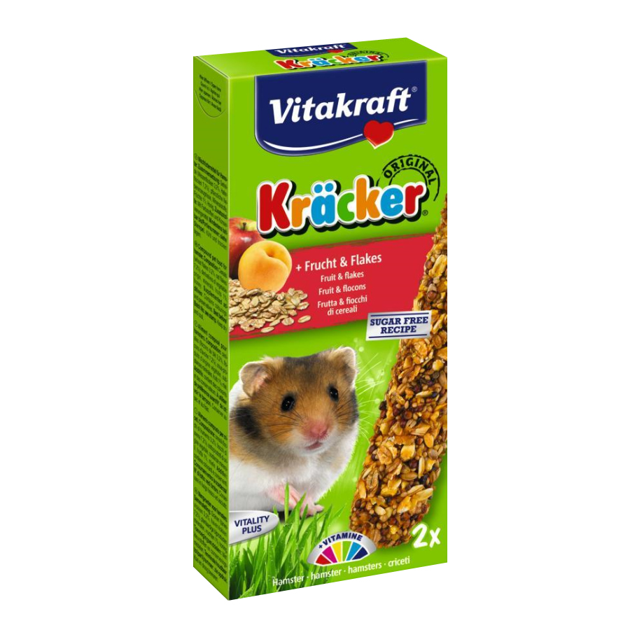 

Лакомство для хомяки Vitakraft без гмо,крекеры фруктовые 2 шт, 150 гр