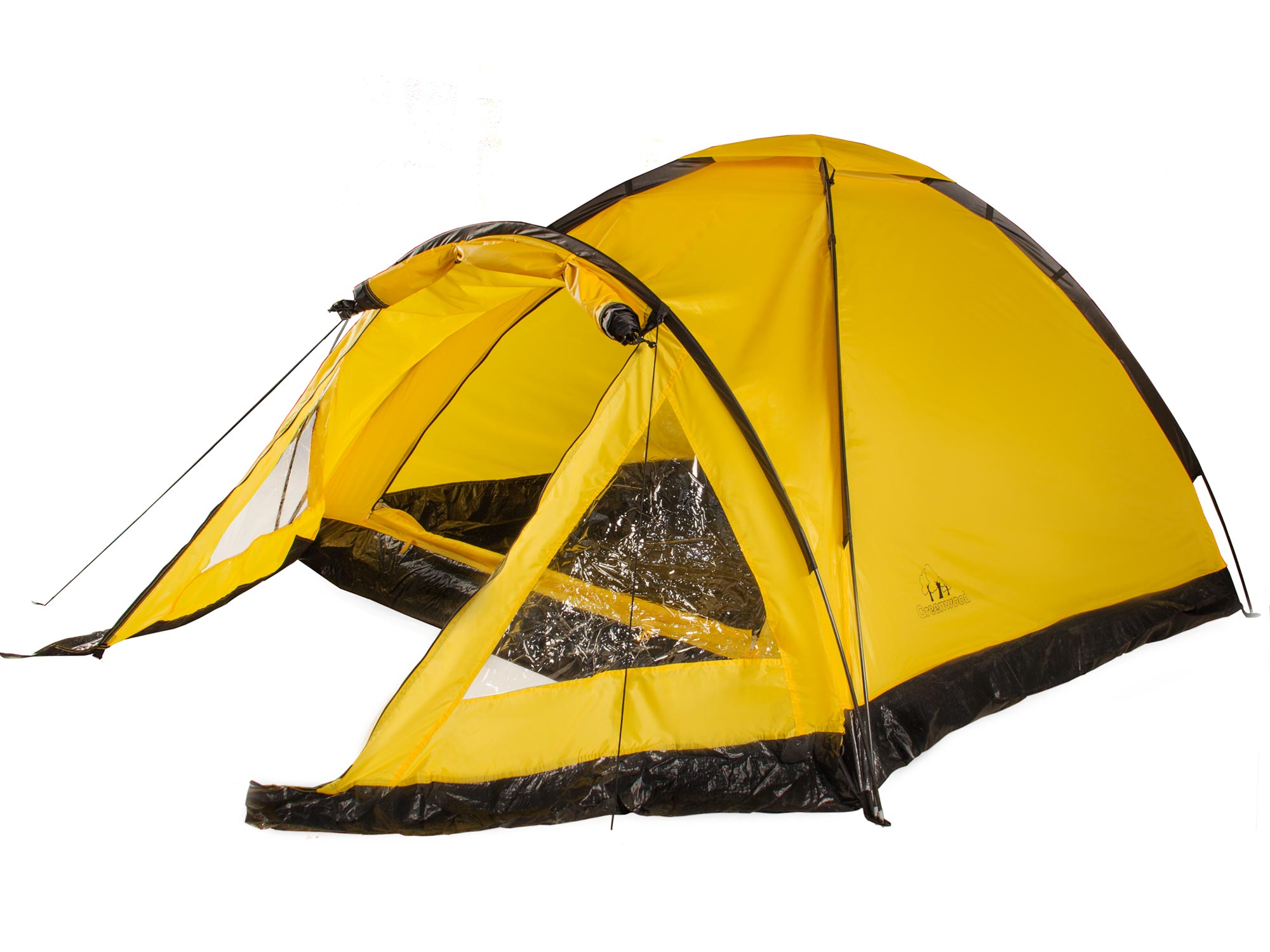Палатка Greenwood Yeti, кемпинговая, 2 места, yellow