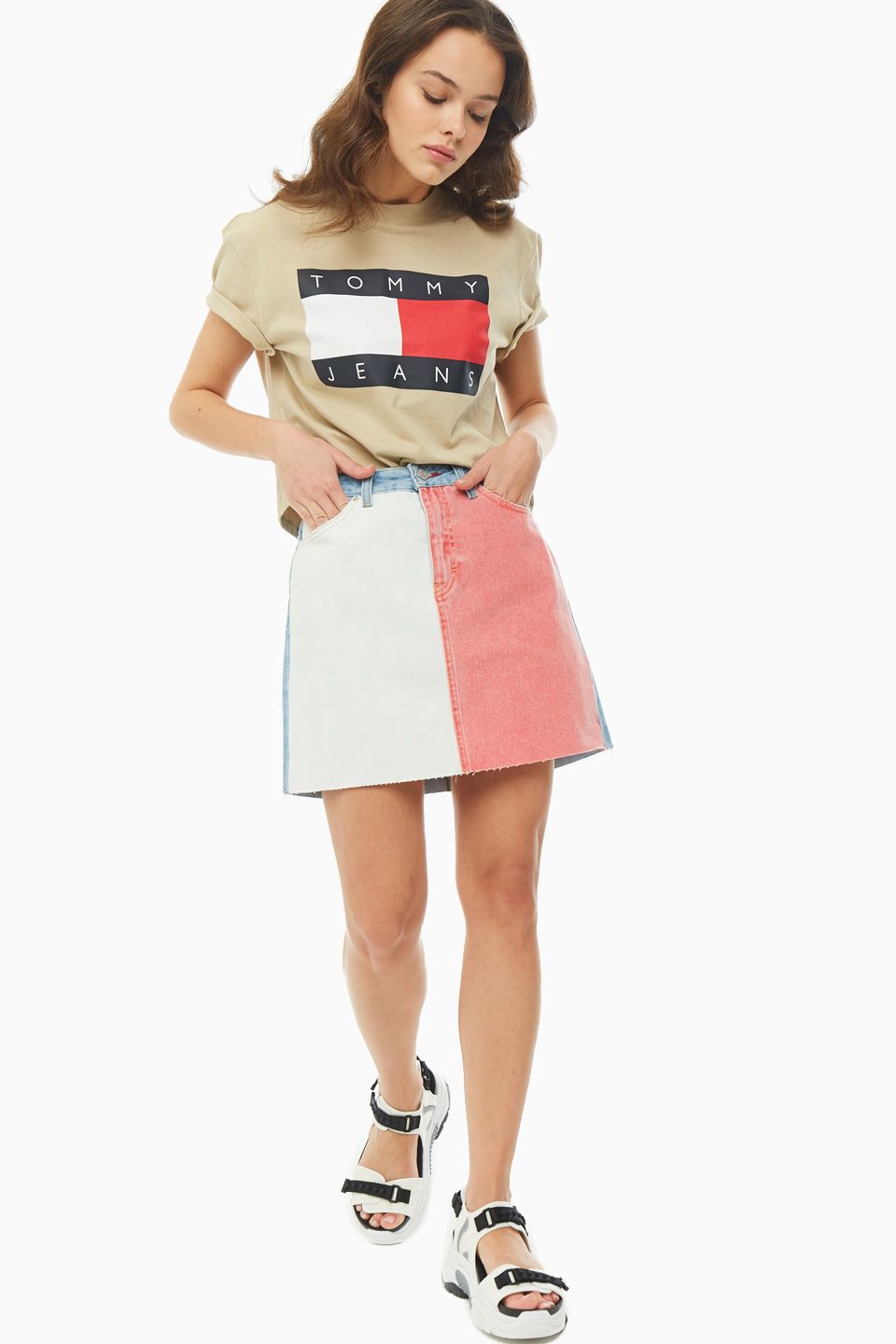 

Юбка женская Tommy Jeans DW0DW08125 разноцветная 26 US, Разноцветный, DW0DW08125