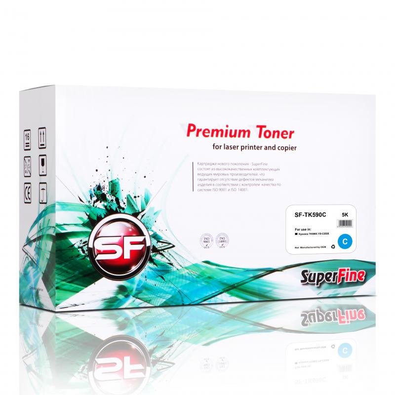

Картридж для лазерного принтера SuperFine SF-TK590C, Blue, Голубой, SF-TK590C