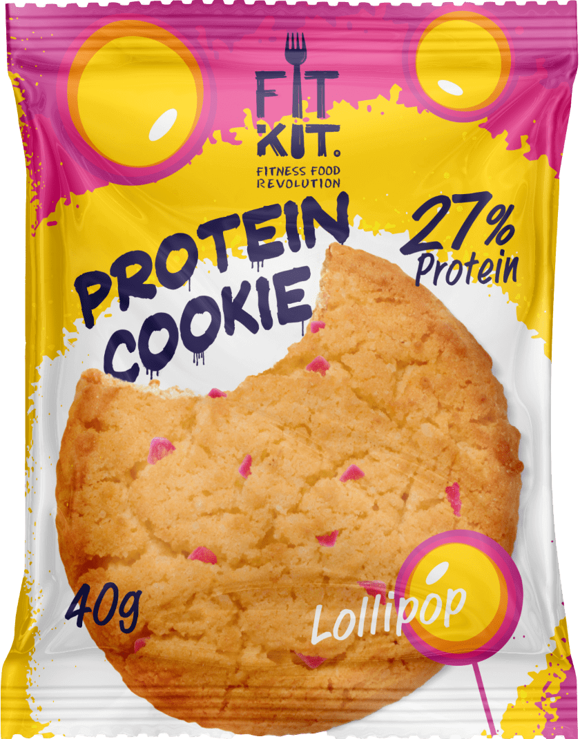 

Печенье Fit Kit Protein Cookie 24 40 г, 24 шт., леденец, Protein Cookie 24