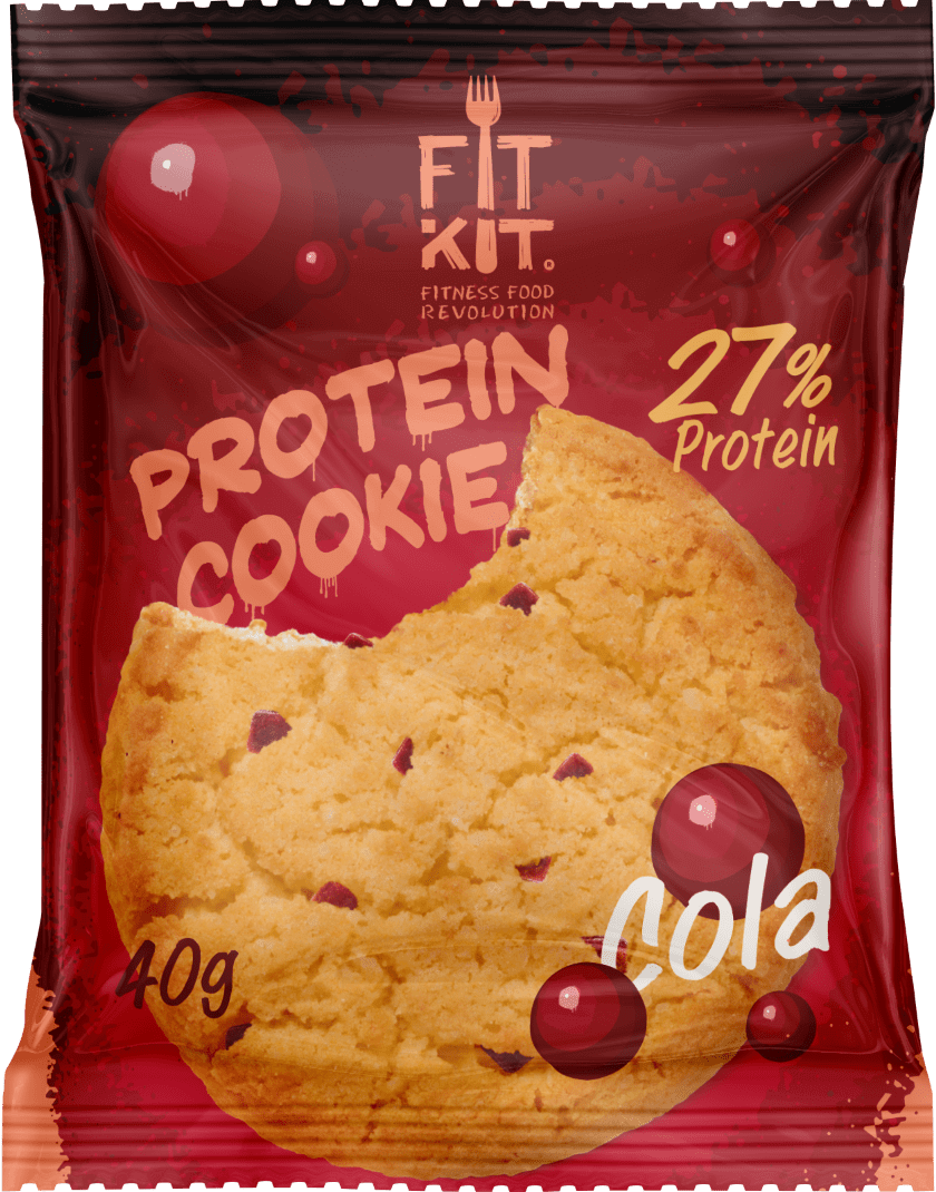 Печенье Fit Kit Protein Cookie 24 40 г, 24 шт., кола