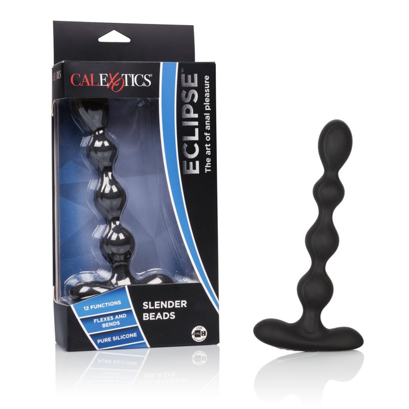 фото Анальная виброцепочка california exotic novelties eclipse slender beads черный