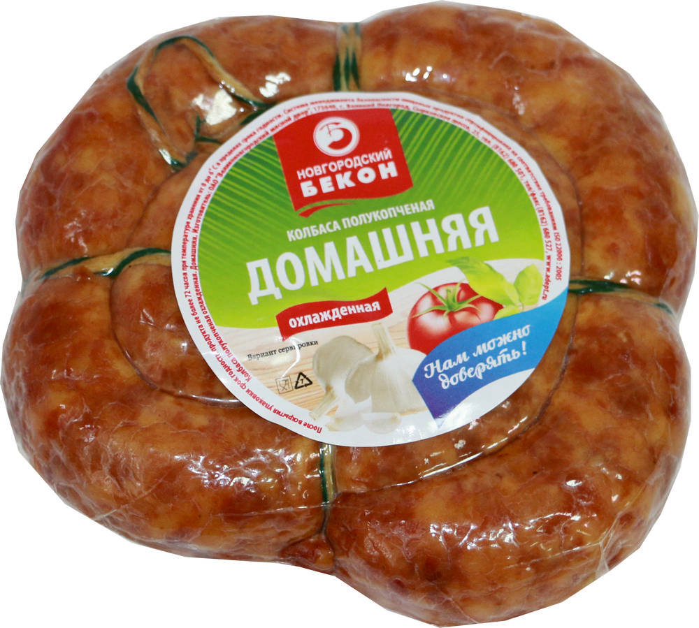 

Колбаса домашняя п/к в/у 500г адепт, домашняя
