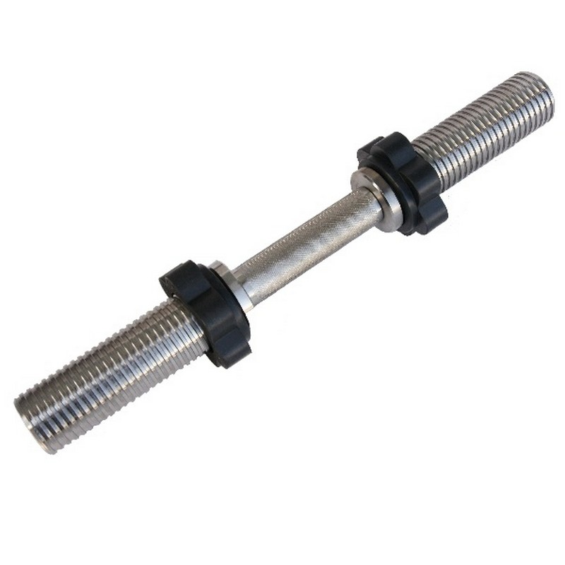 Гриф для штанги гантельный MB Barbell MB-BarM50-M390B 39 см, 50 мм