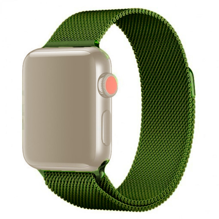 фото Ремешок innozone для apple watch 1/2/3/4/5 metall 42/44 mm - green (apwtme42-12)