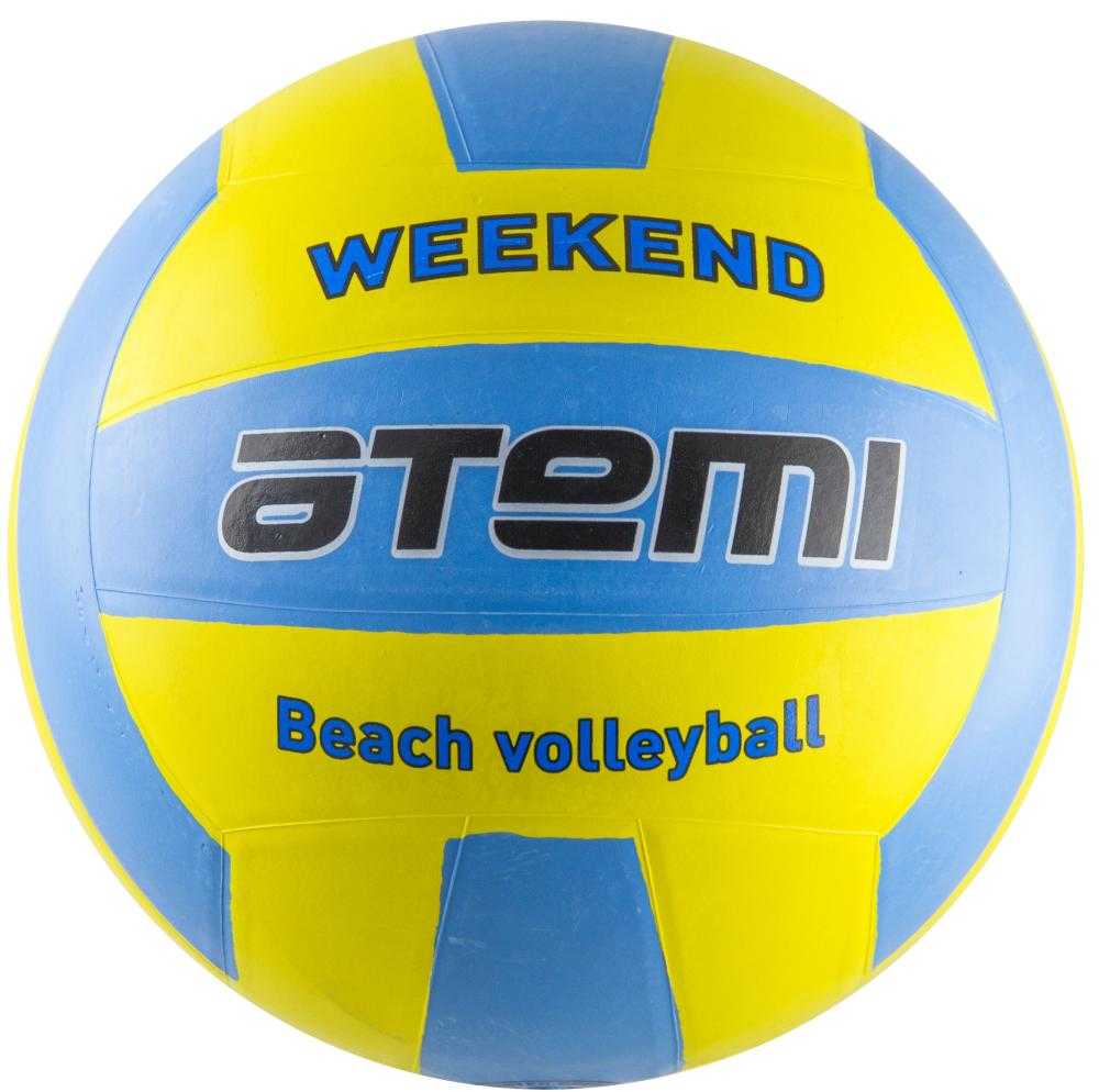 фото Мяч "atemi" волейбольный "weekend", желто-голубой