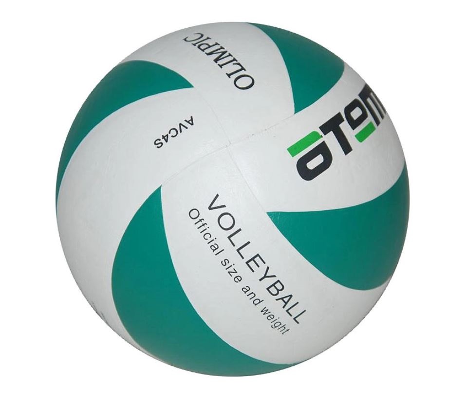 фото Мяч "atemi" волейбольный "olimpic", зелено-белый