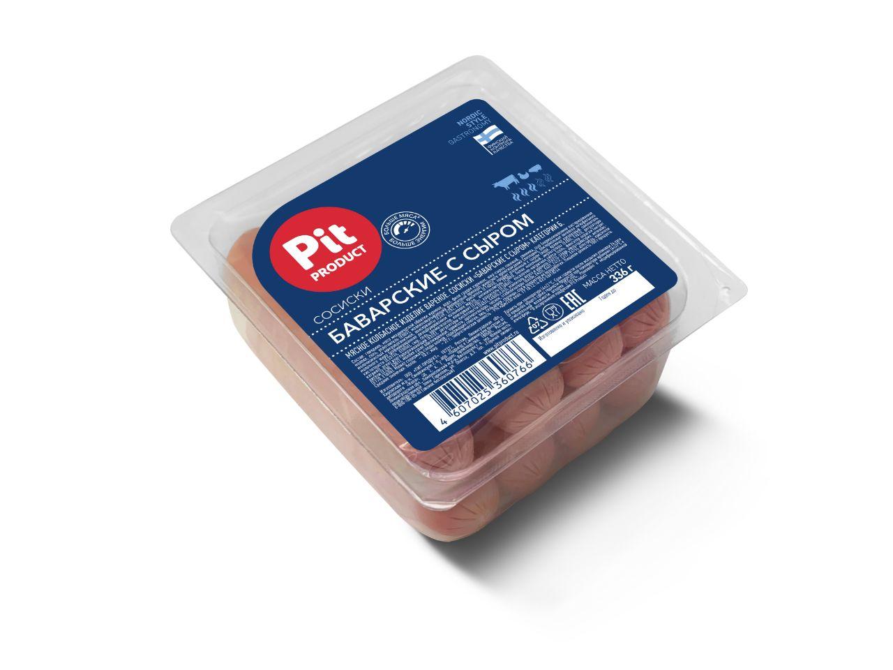 

Сосиски Пит-Продукт Баварские с сыром 336 г