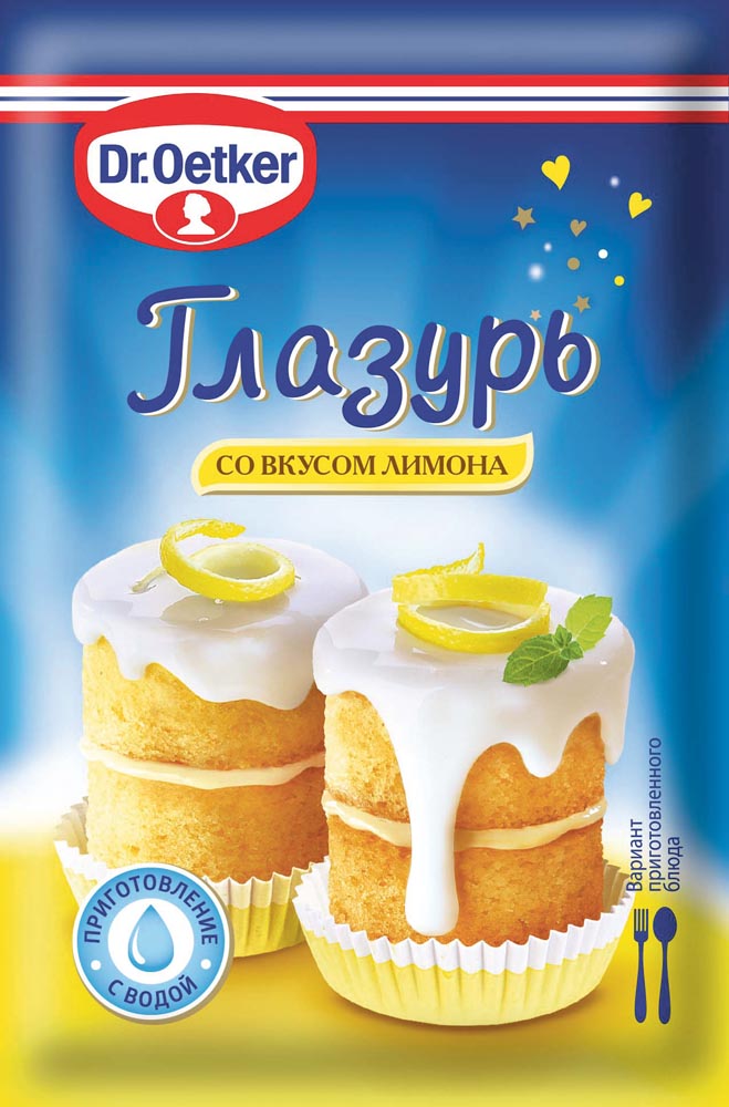 Глазурь dr.oetker/др.оеткер со вкусом лимона 100г