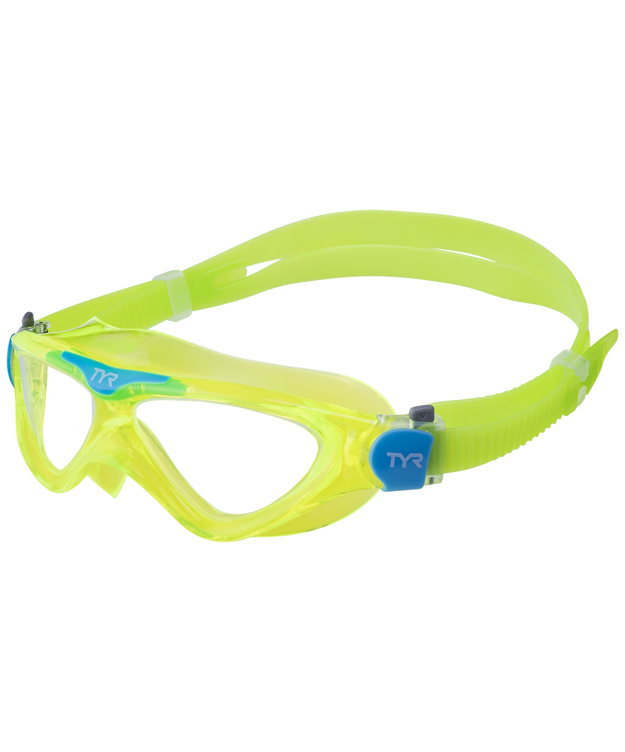 фото Очки-полумаска tyr rogue swim mask youth желтая