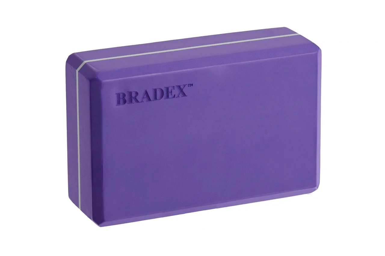 фото Блок для йоги bradex sf 04 23x15x7,5 см, фиолетовый