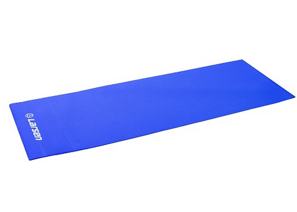 фото Коврик для фитнеса и йоги "larsen. pvc", синий, 173х61х0,6 см